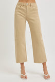 High Rise Cropped Barrel Leg Jeans