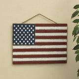 Wood Patriotic American Flag Wall Hanging