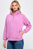 Burn Out Half Zip Sweatshirt