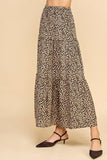 Tiered Animal Print Skirt