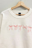 Embroidered Mini Bow Sweatshirt