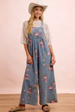 Floral Wide Leg Overalls