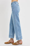 Front Seam Wide Leg Jeans