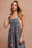 Floral Wide Leg Overalls