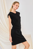Cinched Waist Sleeveless Dress