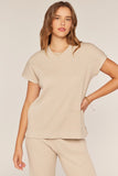 Ribbed Short Sleeve Sweater