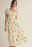 Romantic Floral Midi Dress