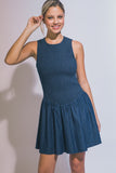 Smocked Tank Denim Mini Dress