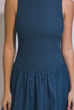Smocked Tank Denim Mini Dress