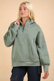 Oversized Half Zip Hoodie