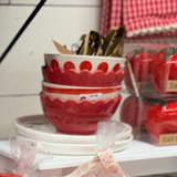 Round Hand-painted Stoneware  Latte Bowl, 8 Styles