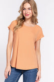 Ribbed Dolman Sleeve Top