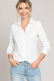 V-Neck Button Up Top