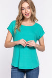 Ribbed Dolman Sleeve Top