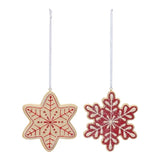 Gingerbread Snowflake Ornament 4" - Resin