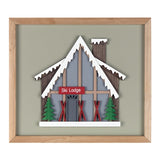 Ski Lodge Frame 12" x 10.75" - Wood/MDF