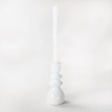 White Ceramic Candle Holder - 7.48"
