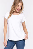 Ribbed Dolman Sleeve Top