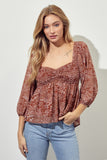 Puff Sleeve Baby Doll Top