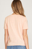 Short Sleeve V-Neck Top
