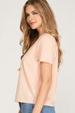 Short Sleeve V-Neck Top