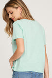 Short Sleeve V-Neck Top