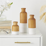 Brown Wood Color Block Vase