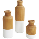 Brown Wood Color Block Vase