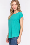 Ribbed Dolman Sleeve Top