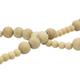 6.5' Natural Wood Beads Circle Garland