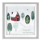Seasons Greetings and Home For The Holiday Frame 12" - MDF/Paper