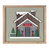 Ski Lodge Frame 12" x 10.75" - Wood/MDF