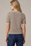 Short Sleeve Striped Sweater