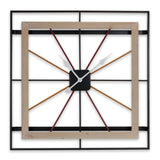 Wall Clock 30"sq Iron/Wood