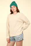 Oversized Soft Textured Sweatshirt