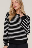 Striped Crew Neck Sweatshirt