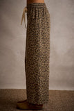 Wide Leg Leopard Print Pants