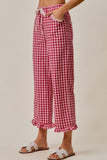Ruffled Gingham Pants