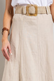 Flared Linen Maxi Skirt