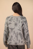 Western Graphic Oversized Sweater