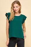 Summer Flutter Sleeve Blouse