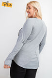 Curvy Casual Relaxed Fit Ribbed Top