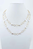 Round Pearl & Chain Necklace