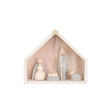 Wood and Cement Nativity, Set of 5
