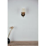 Wood and Metal Sconce - 6"