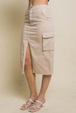 Denim Cargo Skirt