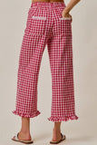 Ruffled Gingham Pants