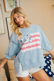 Patchwork Flag French Terry Top