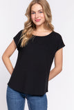 Ribbed Dolman Sleeve Top