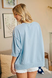 Patchwork Flag French Terry Top